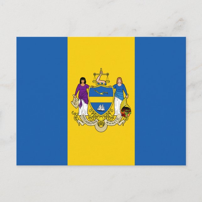 Carte Postale Drapeau de Philadelphie, Pennsylvanie (Devant)