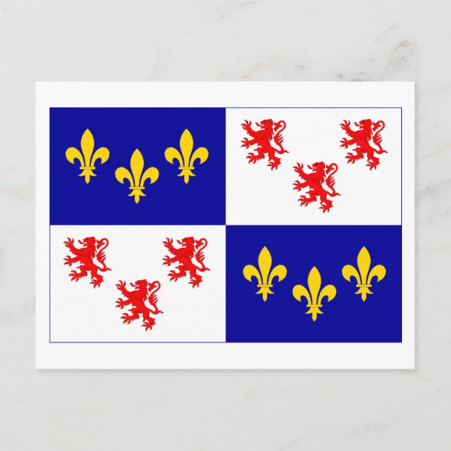 Carte Postale Drapeau de Picardie (Devant)