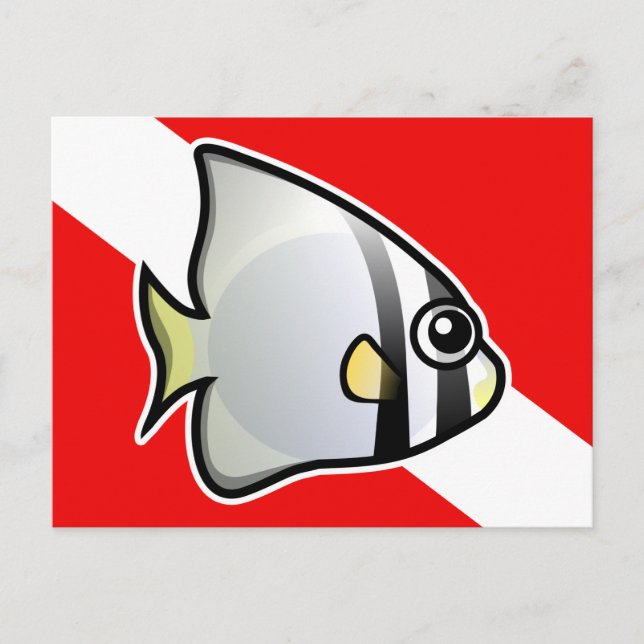 Carte Postale Drapeau de plongée Batfish (Devant)