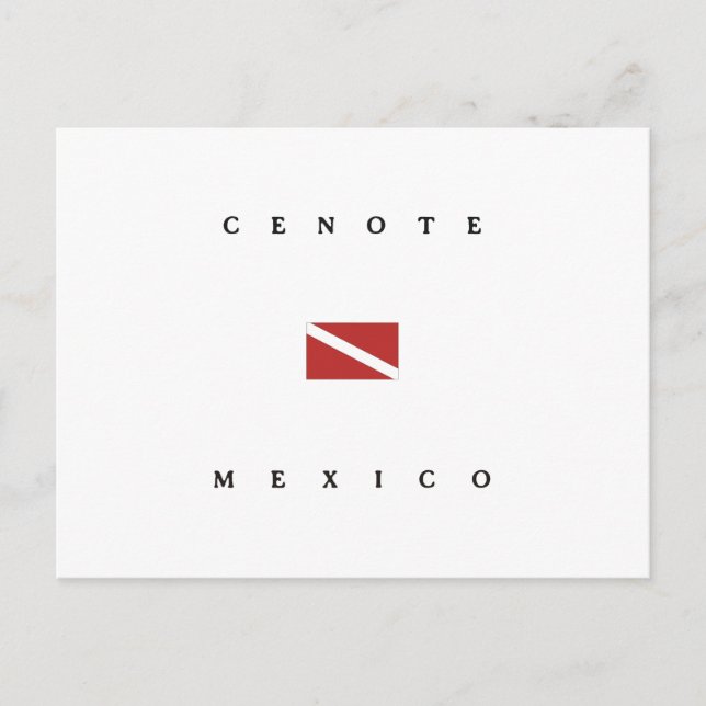Carte Postale Drapeau de plongée Cenote Mexique (Devant)