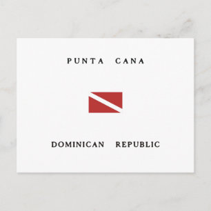 Carte Postale Drapeau de plongée de Punta Cana République Domini