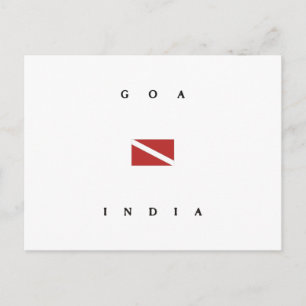Carte Postale Drapeau de plongée Goa India