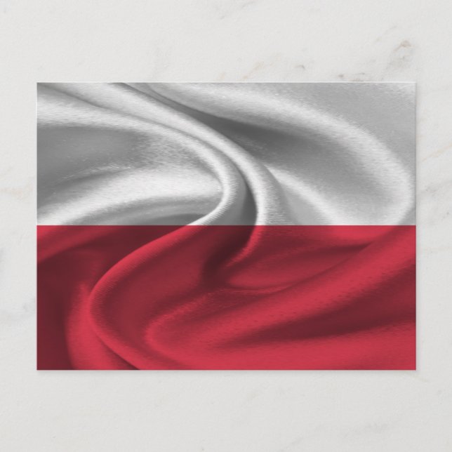 Carte Postale Drapeau de Pologne (Devant)