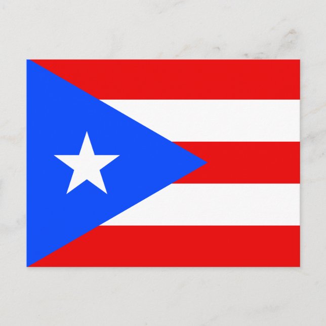Carte Postale Drapeau de Porto Rico (Devant)
