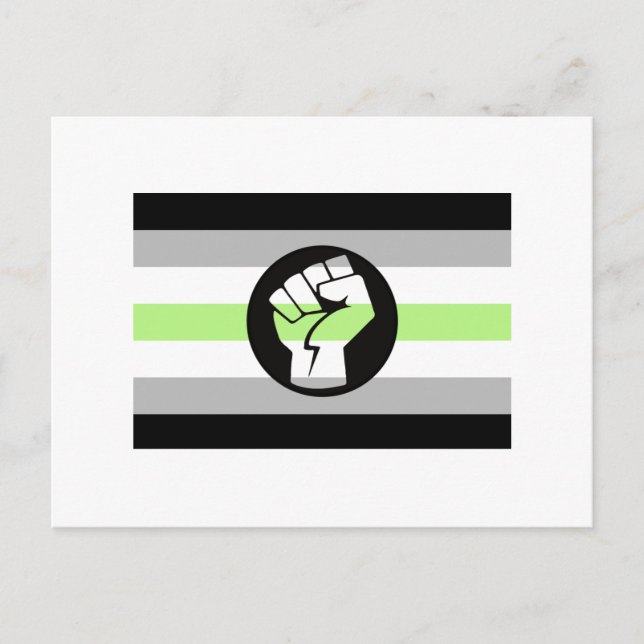 Carte Postale Drapeau de protestation agender (Devant)