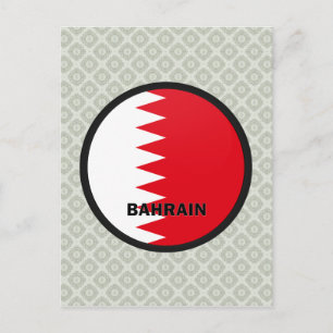 Carte Postale Drapeau de qualité Roundel de Bahreïn