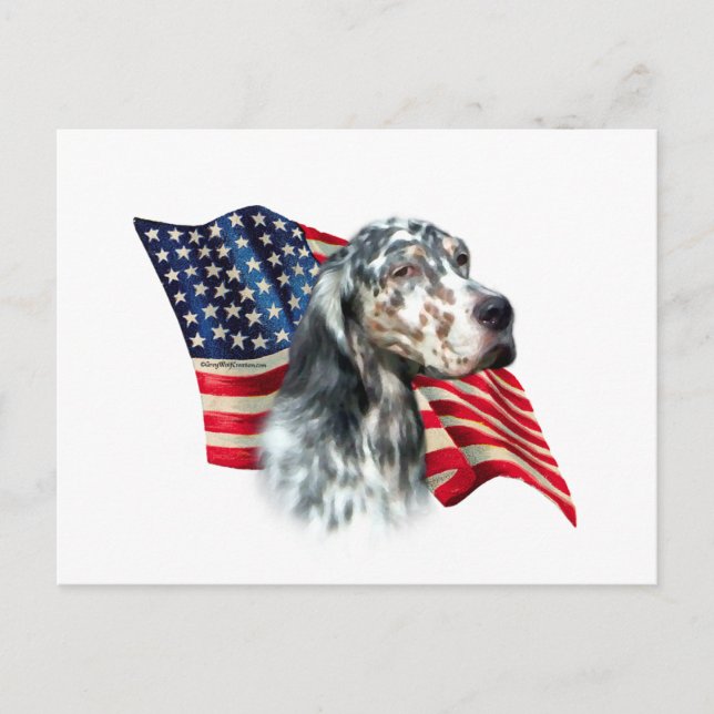 Carte Postale Drapeau de réglage anglais (Devant)
