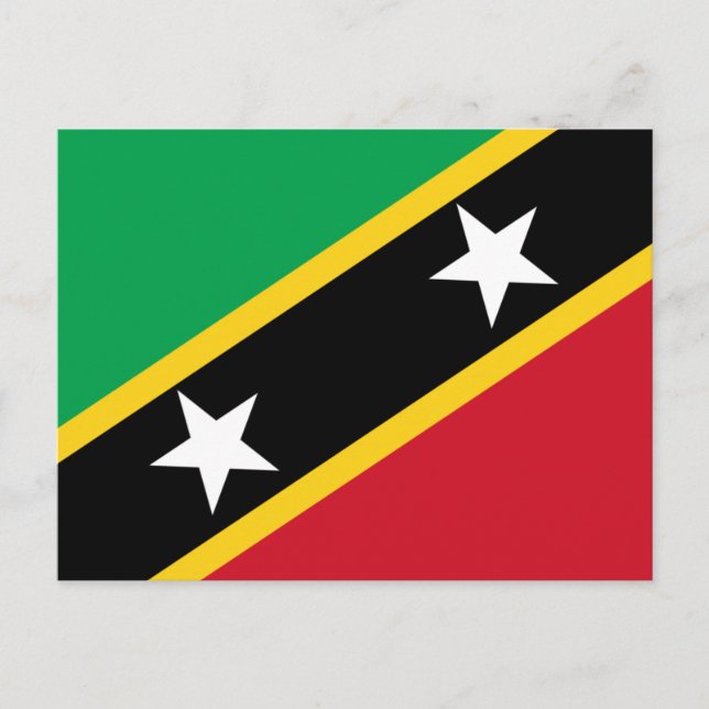 Carte Postale Drapeau de Saint-Kitts-et-Nevi (Devant)