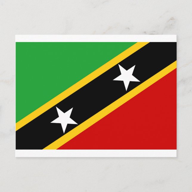 Carte Postale Drapeau de Saint-Kitts-et-Nevis (Devant)