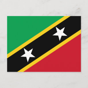 Carte Postale Drapeau de Saint-Kitts-et-Nevis (Caraïbes)