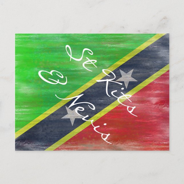 Carte Postale Drapeau de Saint Kitts & Nevis (Devant)