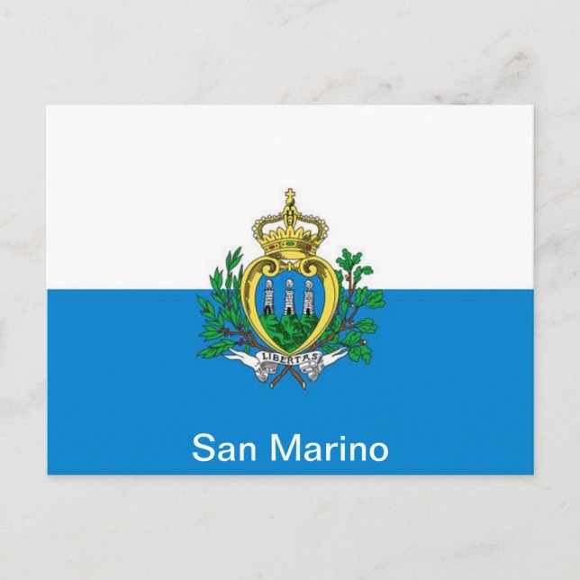 Carte Postale drapeau de Saint-Marin (Devant)