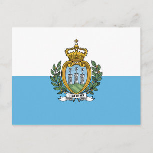 Carte Postale Drapeau de Saint-Marin
