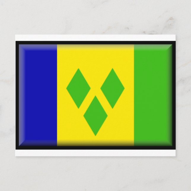 Carte Postale Drapeau de Saint-Vincent-et-les Grenadines (Devant)