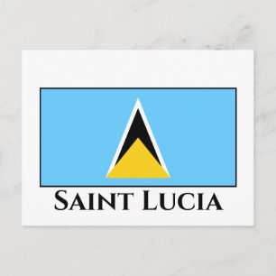 Carte Postale Drapeau de Sainte-Lucie