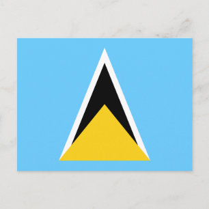 Carte Postale Drapeau de Sainte-Lucie