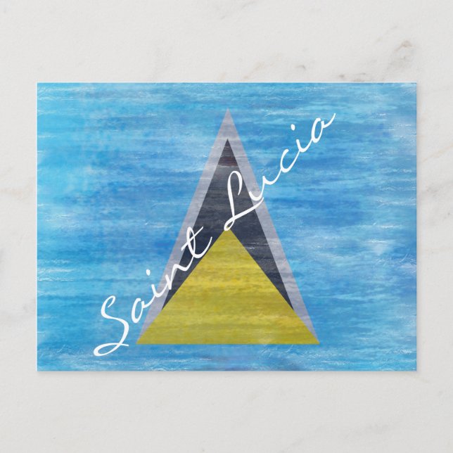 Carte Postale Drapeau de Sainte-Lucie (Devant)