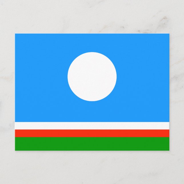 Carte Postale Drapeau de Sakha (Devant)