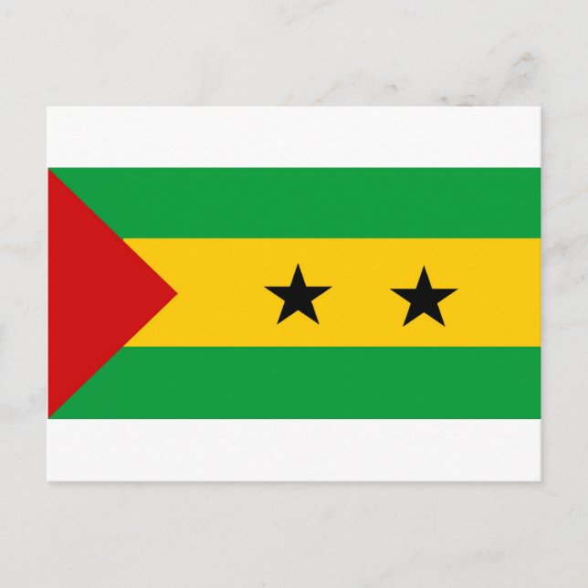 Carte Postale Drapeau de Sao Tomé-et-Principe (Devant)