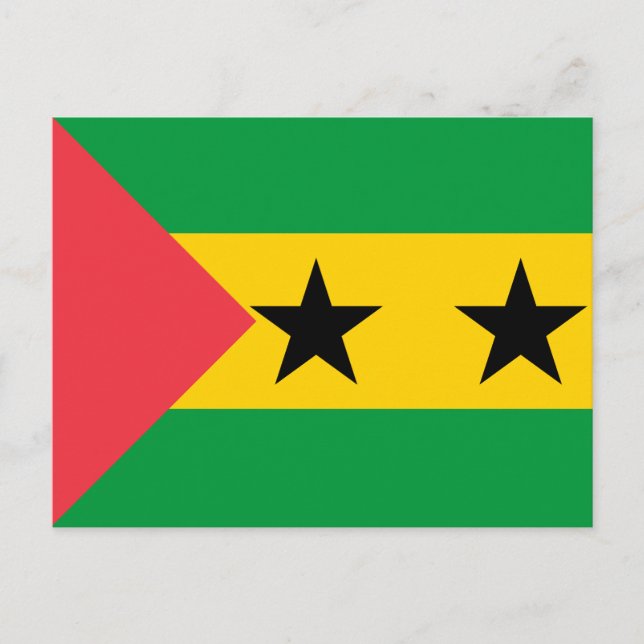 Carte Postale Drapeau de Sao Tomé-et-Principe (Devant)