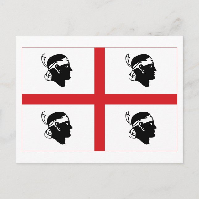 Carte Postale Drapeau de Sardegna (Devant)