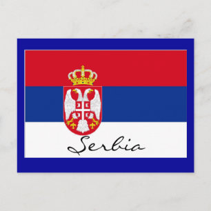 Carte postale drapeau de Serbie