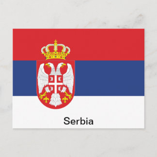 Carte Postale Drapeau de Serbie