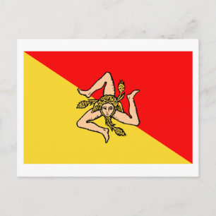Carte Postale Drapeau de Sicilia
