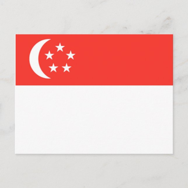Carte Postale Drapeau de Singapour (Devant)