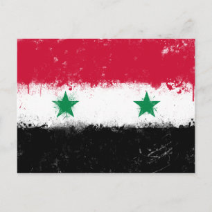 Carte Postale Drapeau de Syrie