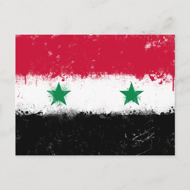 Carte Postale Drapeau de Syrie (Devant)