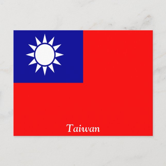 Carte Postale Drapeau de Taïwan (Devant)