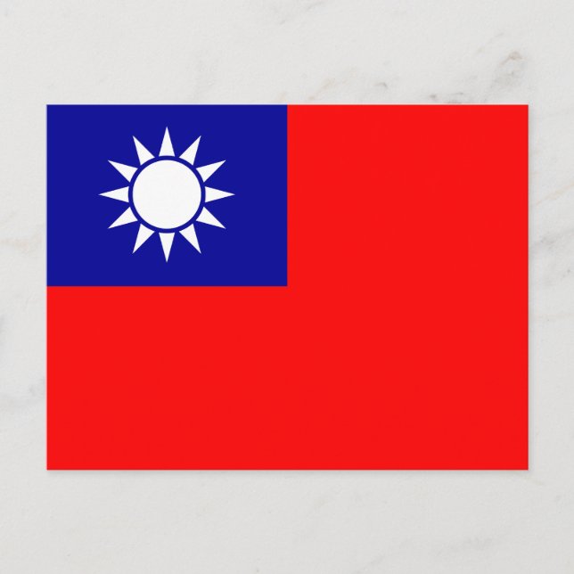 Carte Postale Drapeau de Taïwan (Devant)