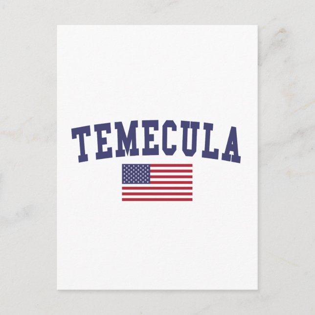Carte Postale Drapeau de Temecula USA (Devant)