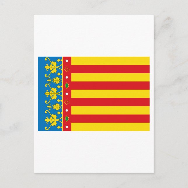 Carte Postale Drapeau de Valencia (Devant)