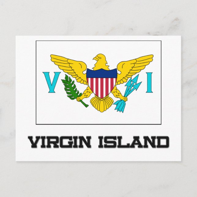 Carte Postale Drapeau de Virgin Island (Devant)