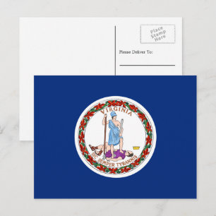 Carte Postale Drapeau de Virginie, Drapeau de Virginie