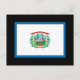 CARTE POSTALE DRAPEAU DE VIRGINIE OCCIDENTALE