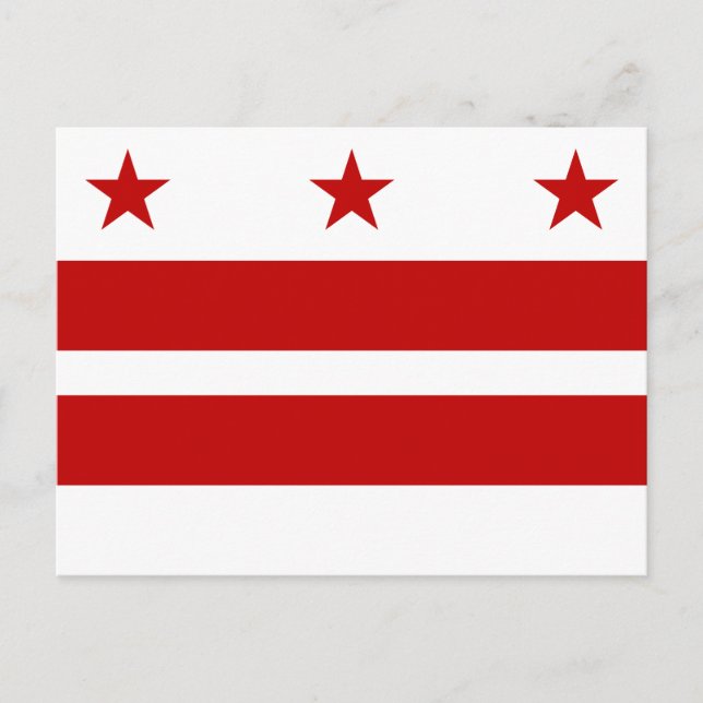 Carte Postale Drapeau de Washington DC (Devant)