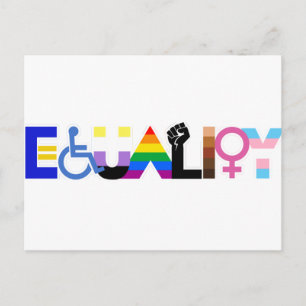 Carte Postale Drapeau d'égalité inclusive