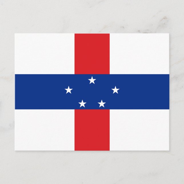 Carte Postale Drapeau des Antilles néerlandaises (Devant)