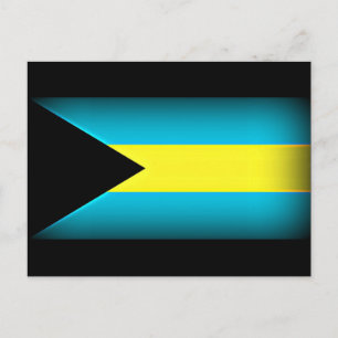 Carte Postale Drapeau des Bahamas Arête sombre