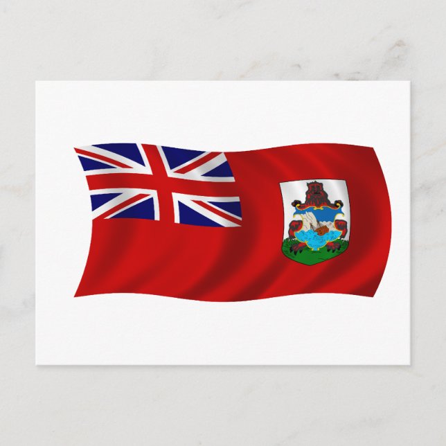 Carte Postale Drapeau des Bermudes (Devant)