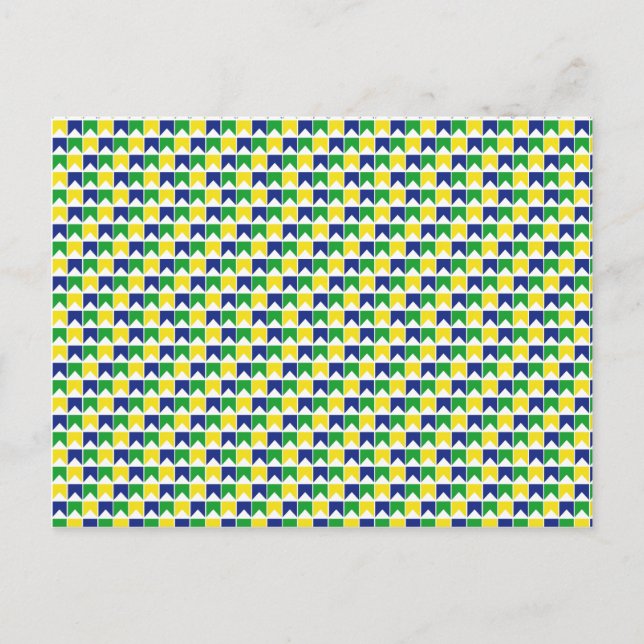 Carte Postale drapeau des couleurs brésiliennes (Devant)
