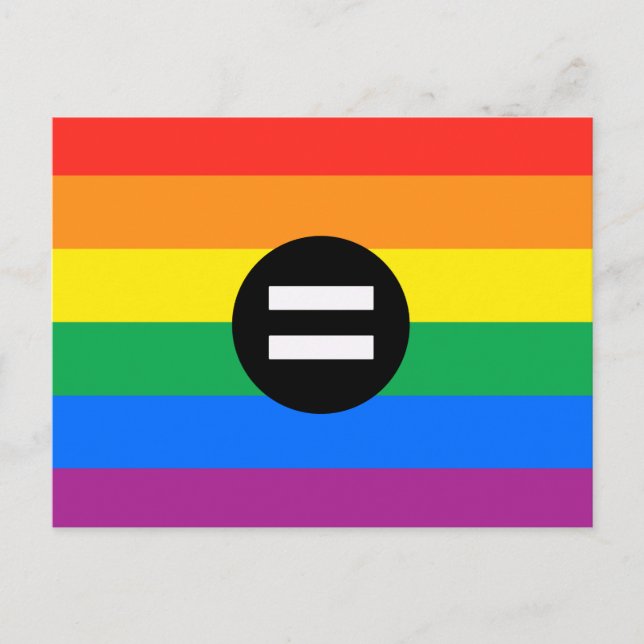 Carte Postale Drapeau des droits des homosexuels (Devant)