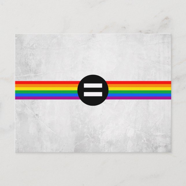 Carte Postale Drapeau des droits gays (Devant)