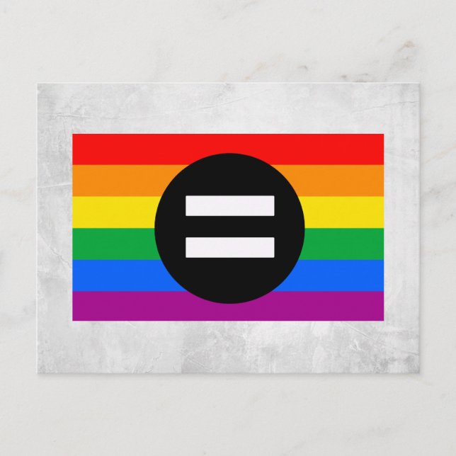 Carte Postale Drapeau des droits gays (Devant)