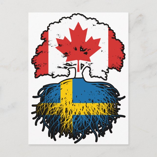 Carte Postale Drapeau des Eaux-de-vie de Swedish (Devant)