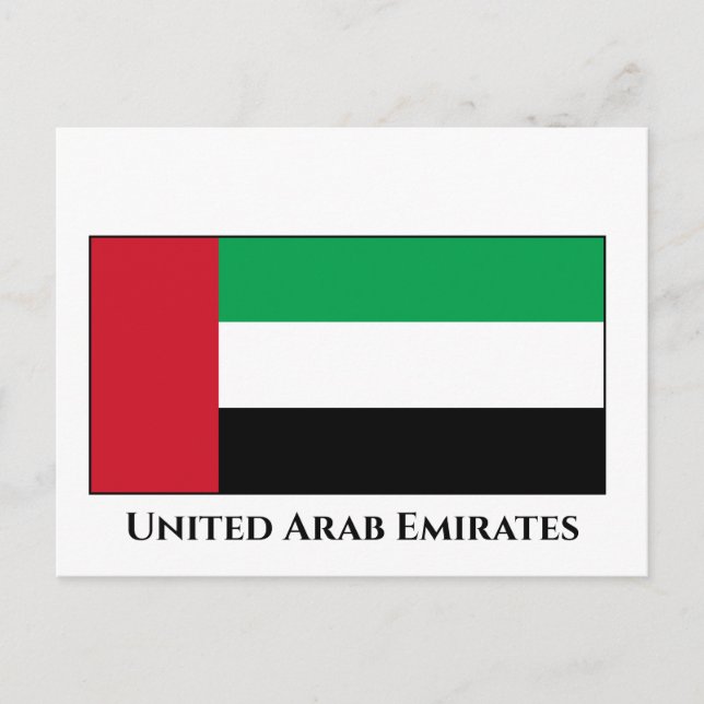 Carte Postale Drapeau des Émirats arabes unis (Devant)