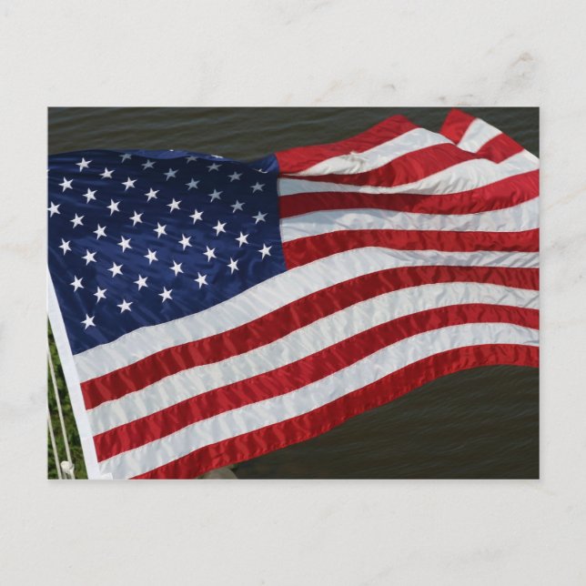 Carte postale Drapeau des États-Unis (Devant)